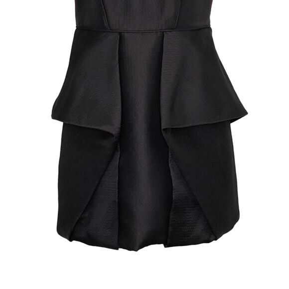 Tibi Open Back Peplum Dress Black 4 - Picture 4 of 14